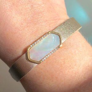 KEEP Collective Rose Gold Pave Mother of Pearl Geo Charm